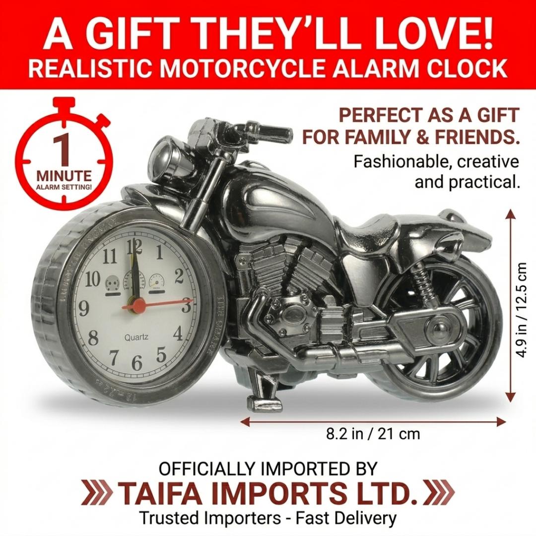 Vintage Motorbike Alarm Clock | Creative Motorcycle Table Clock & Desk Ornament Home Decor Gift