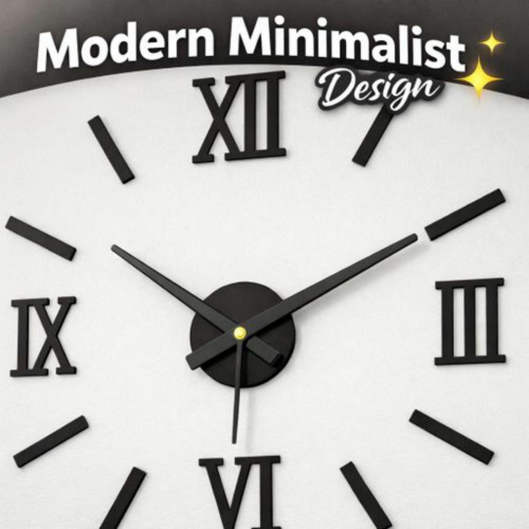 Luxury Roman Numeral Wall Clock – Transform Your Bedroom & Living Room Instantly - Black