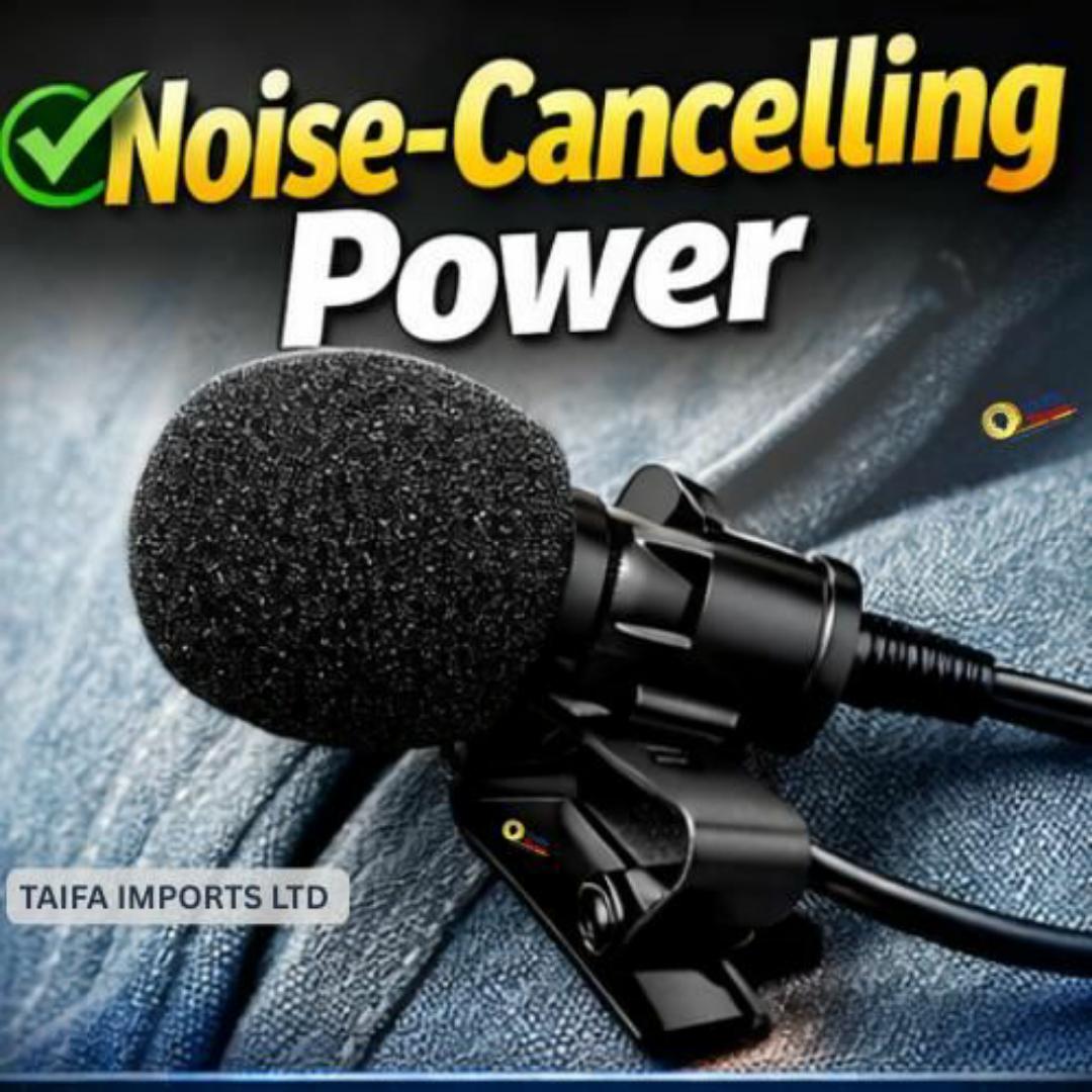 Premium Clip‑On Lavalier Microphone | Crystal‑Clear Sound for Smartphones, Cameras & Laptops | Noise‑Cancelling, Plug‑and‑Play, Fast Delivery
