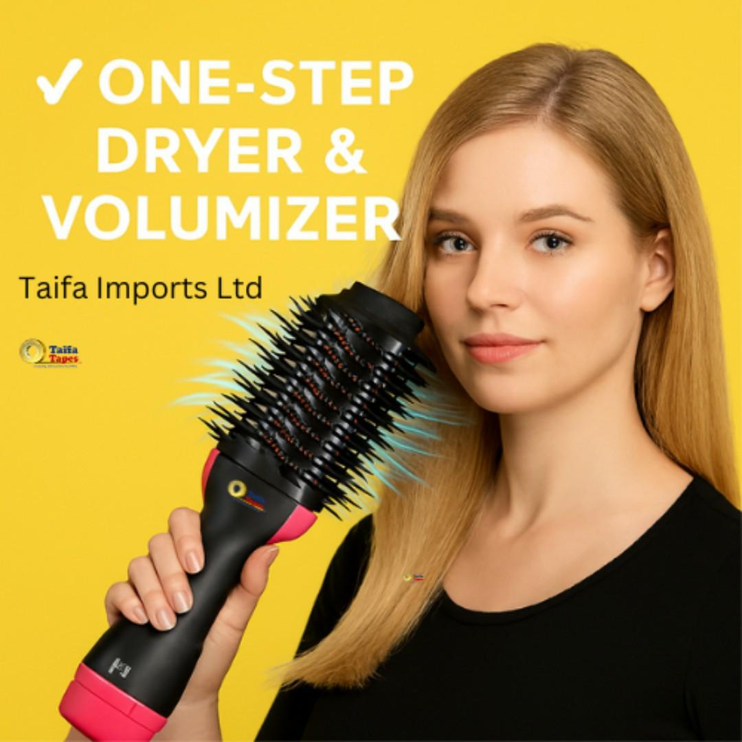 One Step Professional Hair Dryer Straightener Brush & Volumizer - Negative Ion Straightening Comb for Smooth, Frizz Free Hair