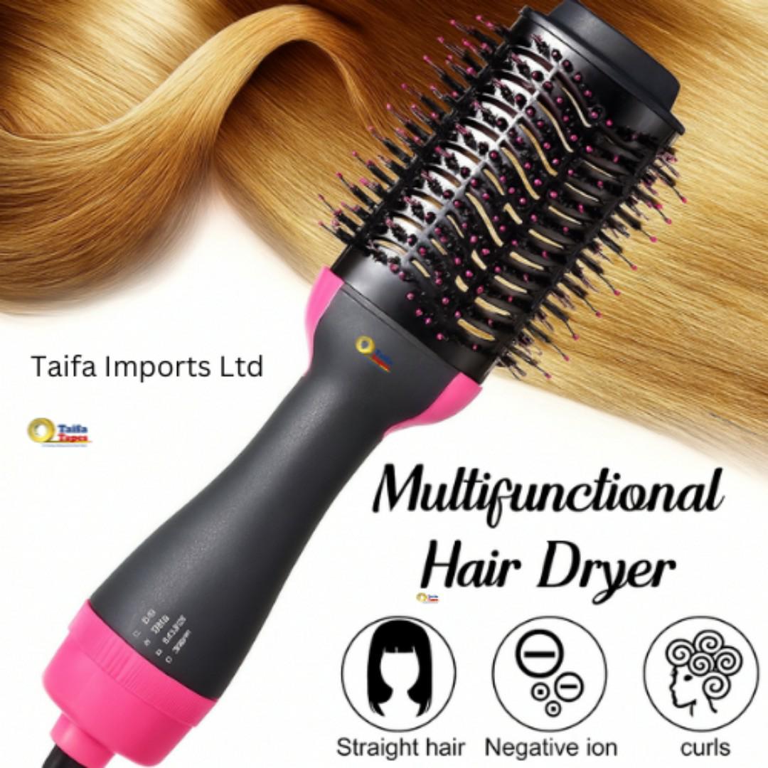 One Step Professional Hair Dryer Straightener Brush & Volumizer - Negative Ion Straightening Comb for Smooth, Frizz Free Hair