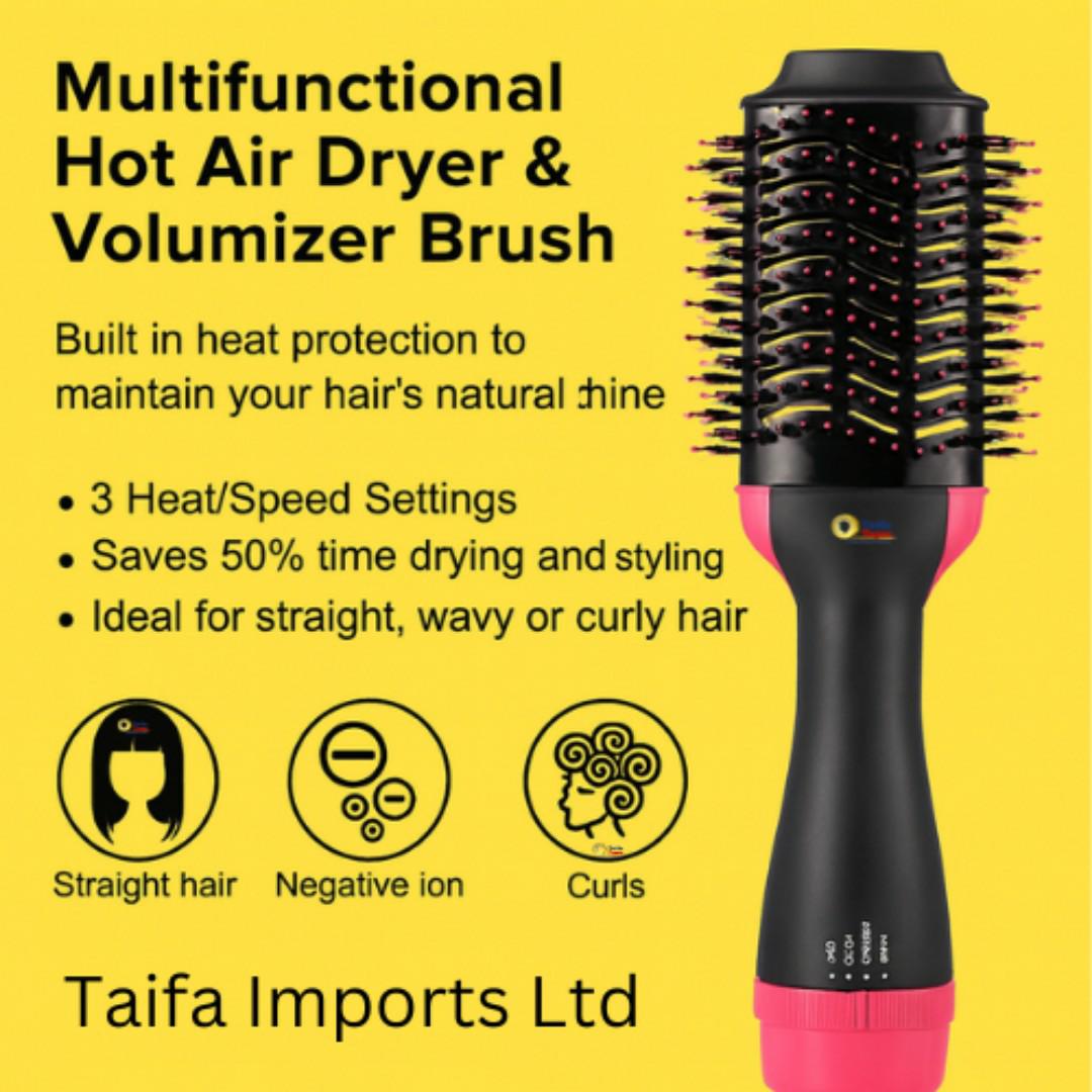One Step Professional Hair Dryer Straightener Brush & Volumizer - Negative Ion Straightening Comb for Smooth, Frizz Free Hair