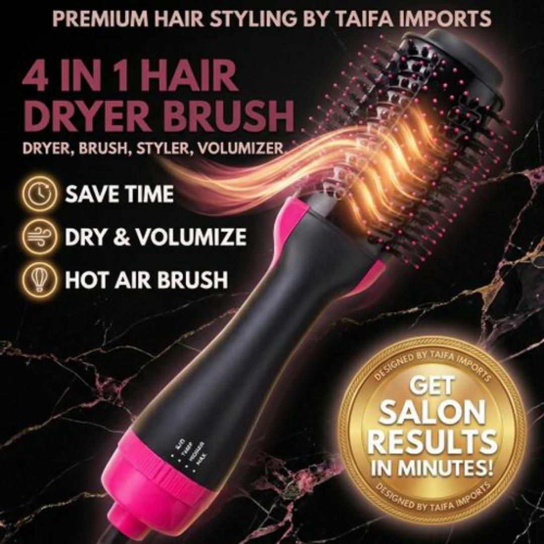 One Step Professional Hair Dryer Straightener Brush & Volumizer - Negative Ion Straightening Comb for Smooth, Frizz Free Hair