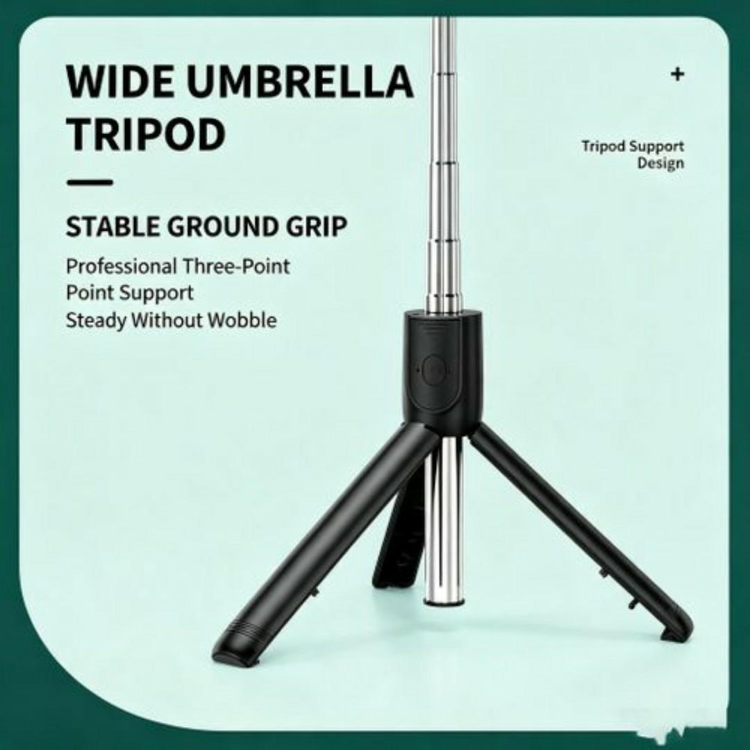 3-in-1 Wireless Bluetooth Selfie Stick Tripod - 360° Rotation Adjustable Phone Stand for YouTube, TikTok & Vlogging