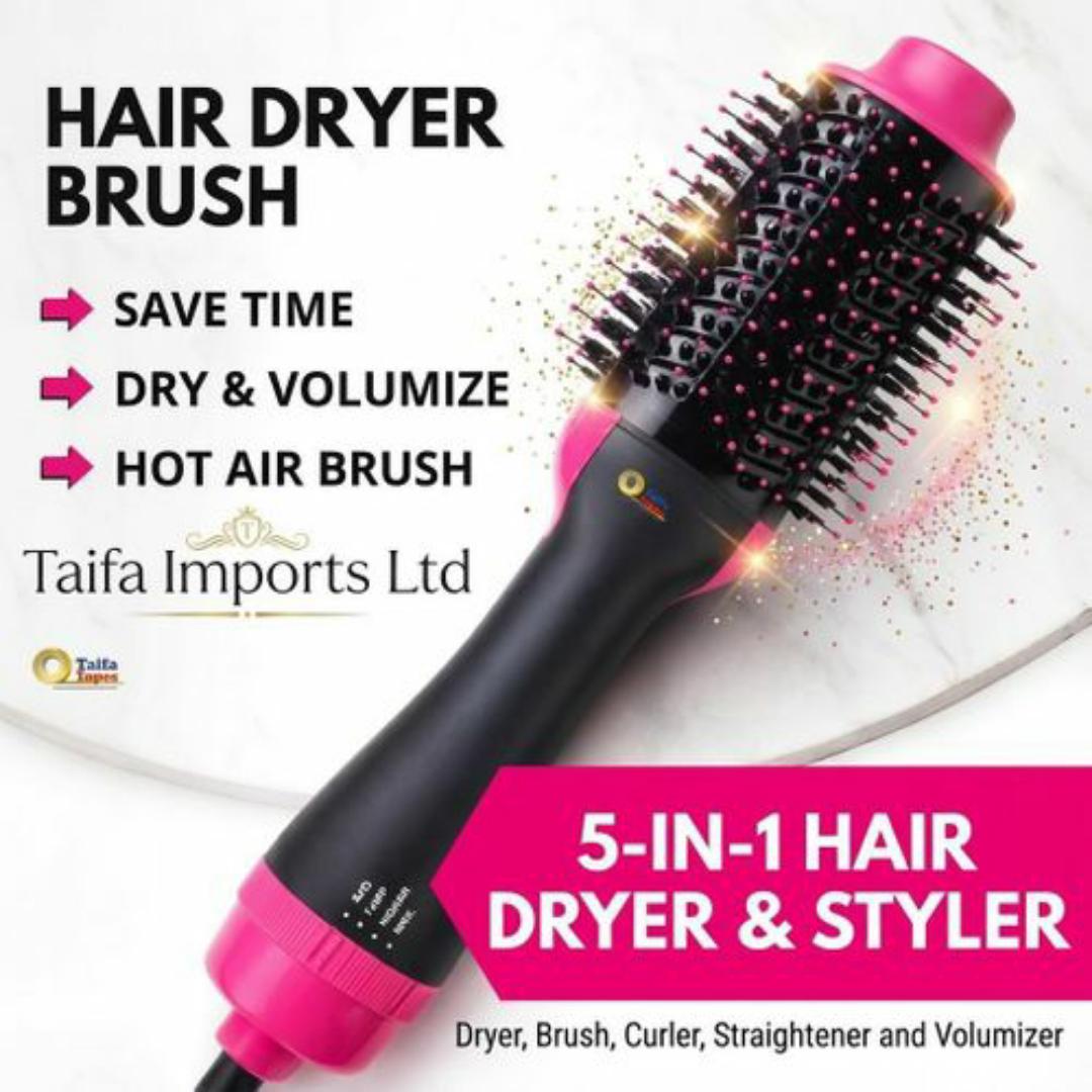 One Step Professional Hair Dryer Straightener Brush & Volumizer - Negative Ion Straightening Comb for Smooth, Frizz Free Hair