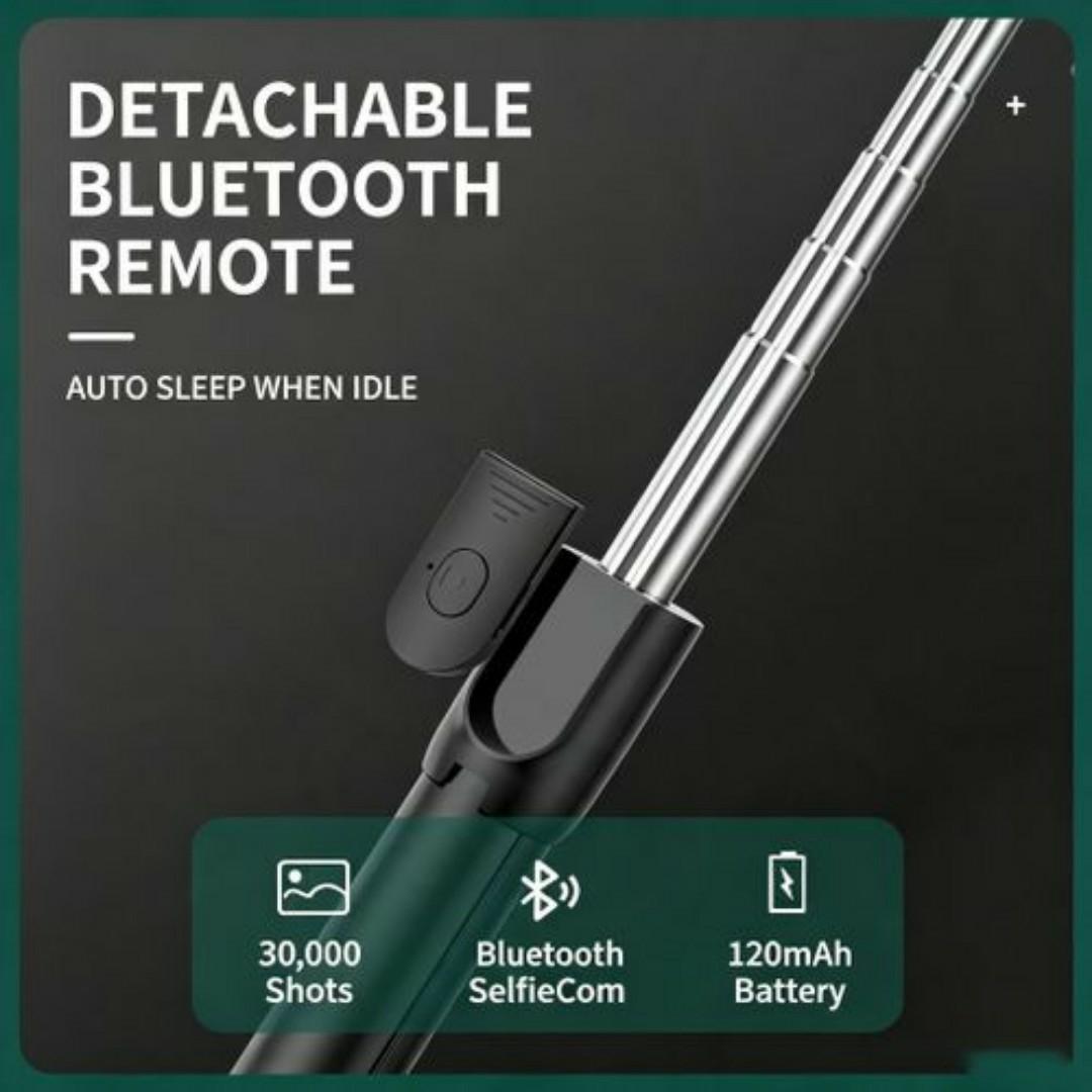 3-in-1 Wireless Bluetooth Selfie Stick Tripod - 360° Rotation Adjustable Phone Stand for YouTube, TikTok & Vlogging