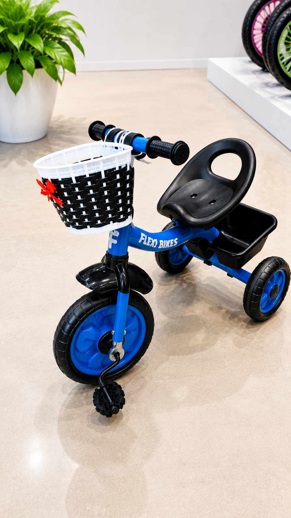 Kids Tricycle with Front Basket & Rear Storage Tray – Perfect for Toddlers 1-4Yrs