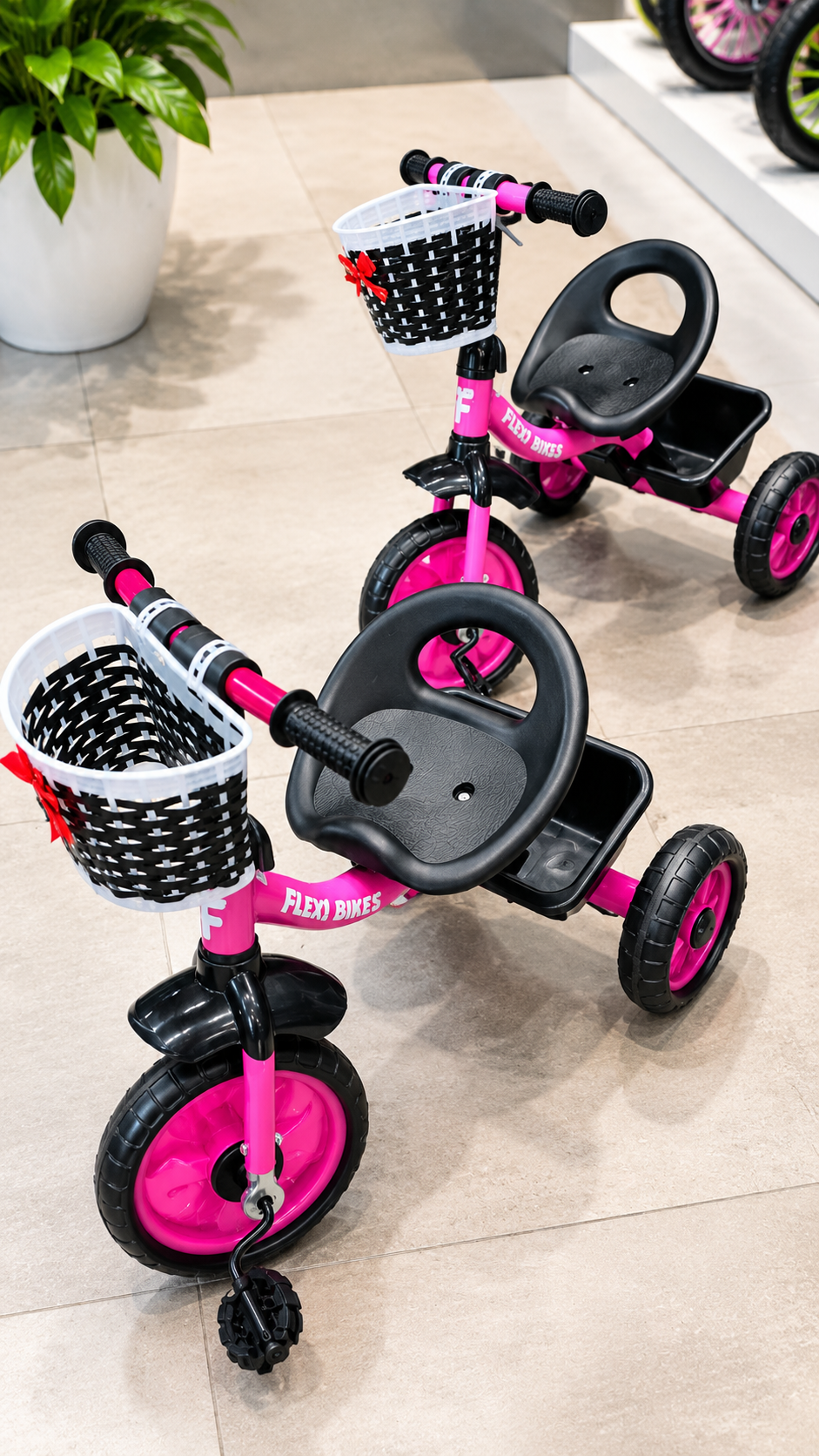Kids Tricycle with Front Basket & Rear Storage Tray – Perfect for Toddlers 1-4Yrs