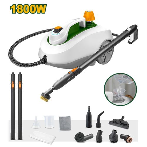 JADEVER Steam Cleaner 1800watts Carpet Cleaner Sofa Sets Seats Cleaner Versatile Chemical-Free Cleaning For Floors, Cars, Tiles, Upholstery Cleaner with Brushes+Wands Accessories Powerful Multi-purpos