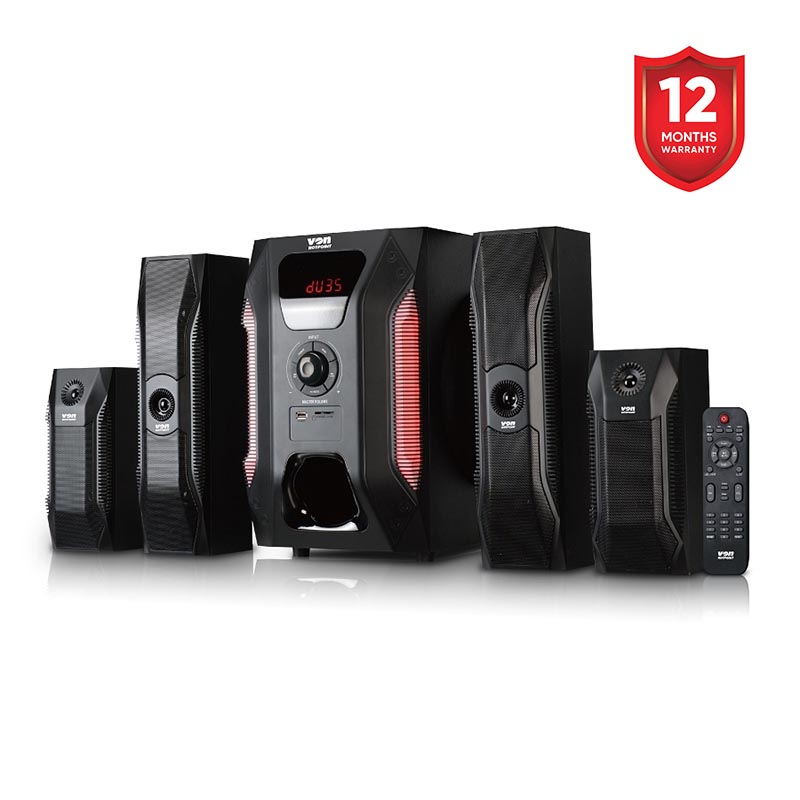 Von  VES1804ES Bluetooth connectivity 4.1Ch Subwoofer extreme bass LED Display & Lighting USB Slot