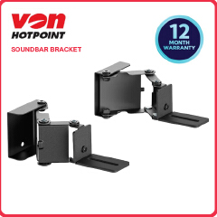 Black Friday Sale!! Hotpoint VON VXSB100FSL Swivel Soundbar Wall Bracket | 10kg Heavy Duty Capacity, ±8° Swivel Angle Adjustment, Dolby Atmos Ready, Built-in Cable Management & Universal Mount