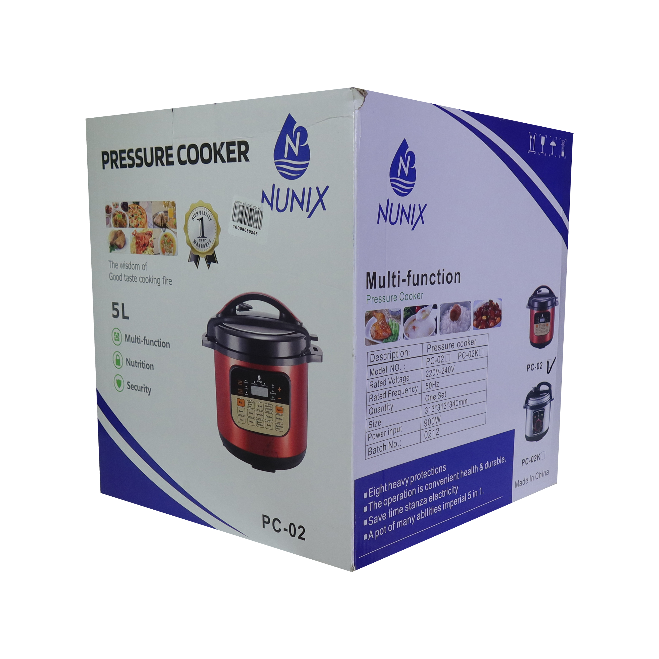 Nunix 5L screen electric pressure cooker Multi-Functional Smart Electric Pressure Cooker Explosive Proof PC02