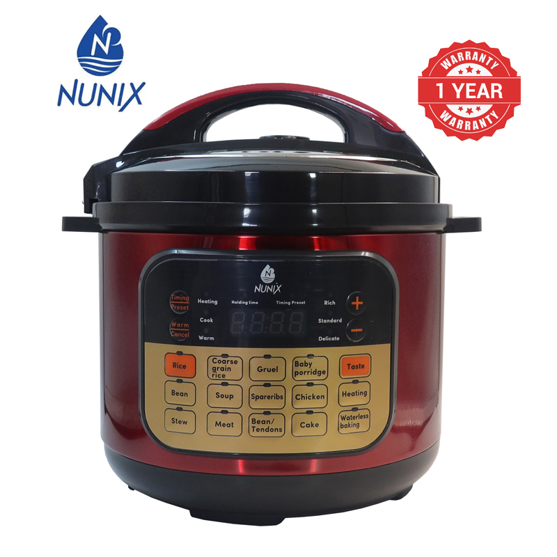 Nunix 5L screen electric pressure cooker Multi-Functional Smart Electric Pressure Cooker Explosive Proof PC02