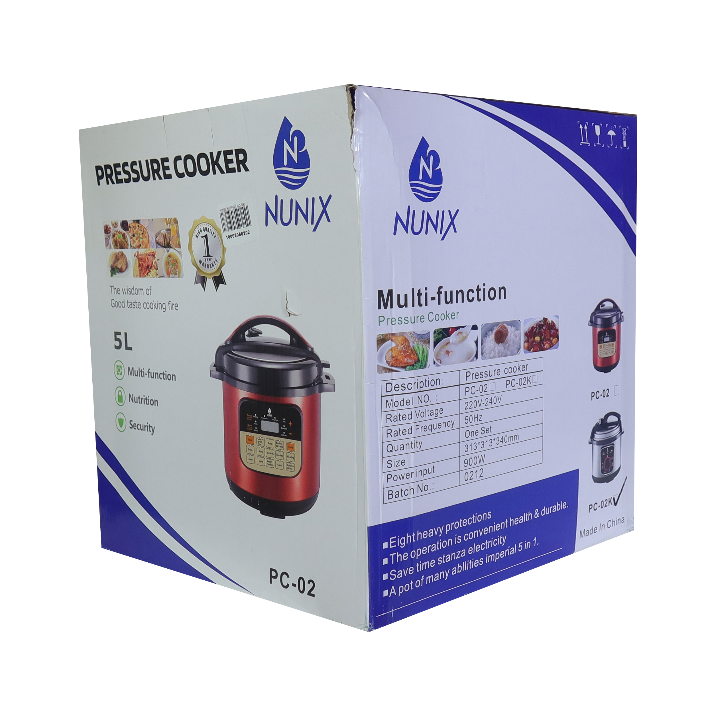 Nunix Knob  5L Multi-Functional Electric Pressure Cooker And Rice Cooker Explosive Proof PC02K
