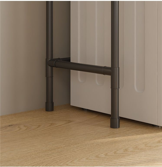 Nunix 3 Layer Metallic Bathroom Storage Rack  Floor Standing Toilet Rack Over The Toilet Rack Organizer With Guardrail Bathroom Organizer Free Standing Space Saver Stands Rack