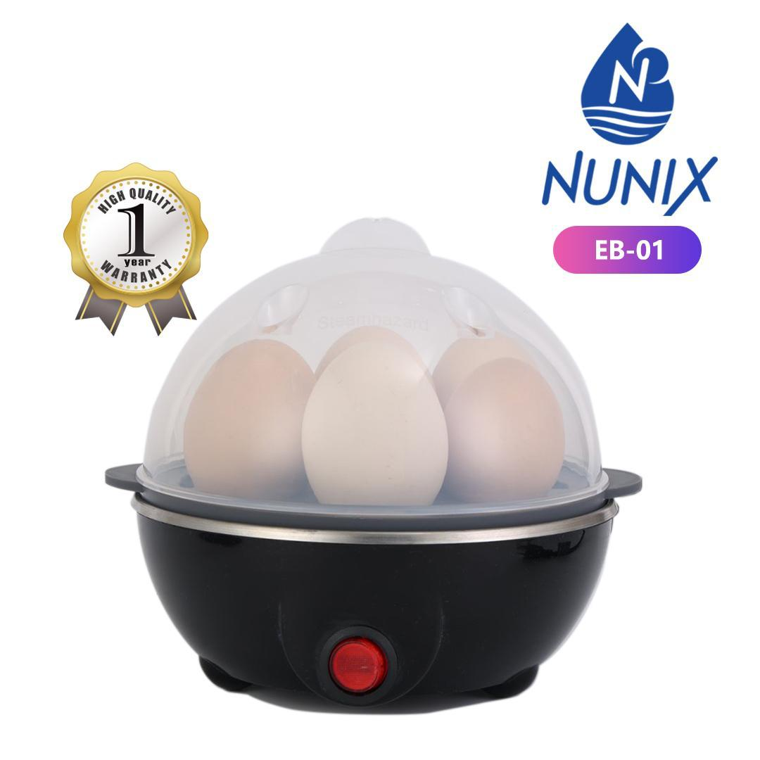 Nunix  Dual‑Layer Egg Cooker  Poacher, Adjustable Capacity 7 or 14 Eggs, 2‑in‑1 Steamer and Poacher, Interchangeable Single or Double Tier for Versatile Cooking Egg Boiler steamer