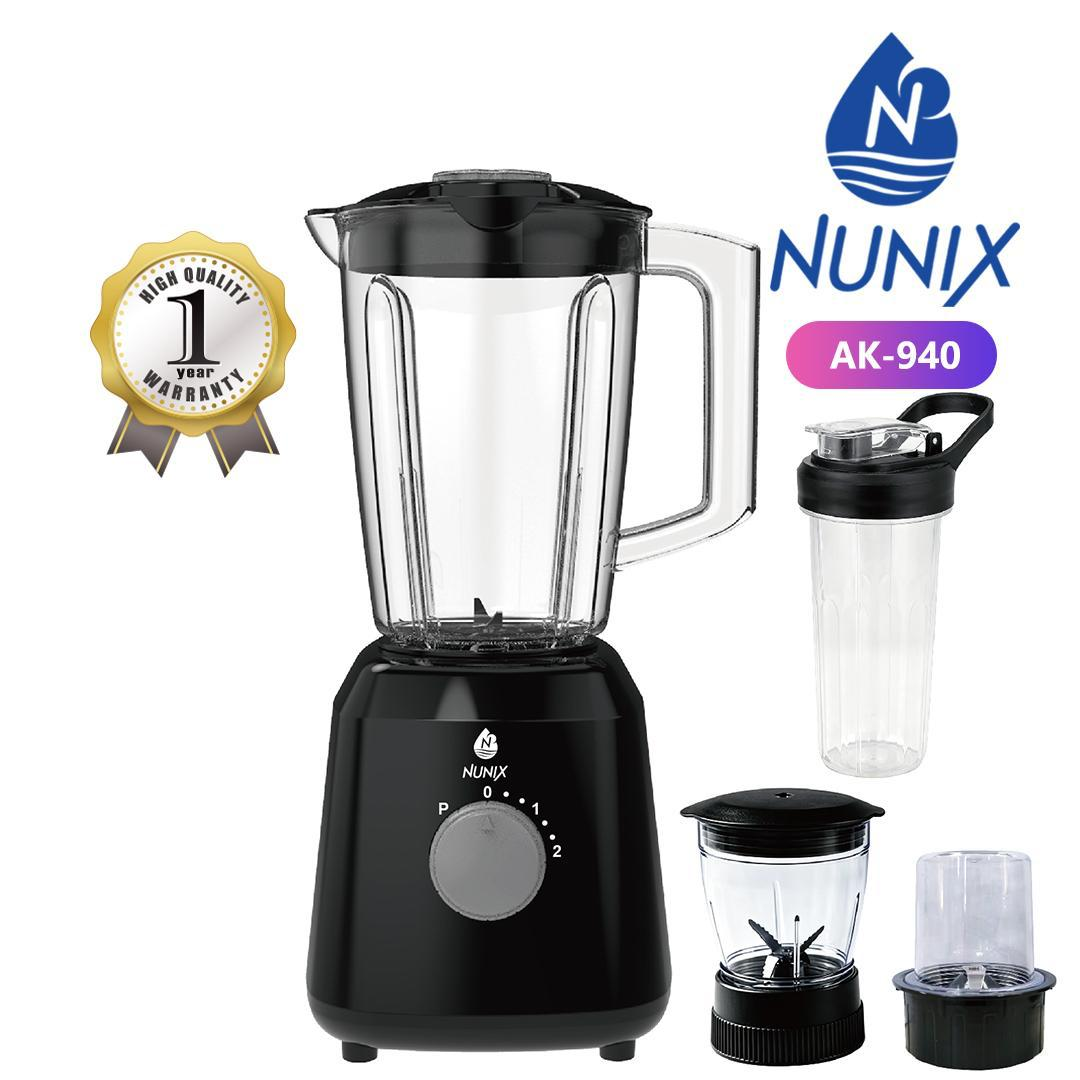 Nunix AK940 1.5L 4 IN 1 Blender Juicer Household Appliances With Grinder 【Hot】 Motor Stainless Steel
