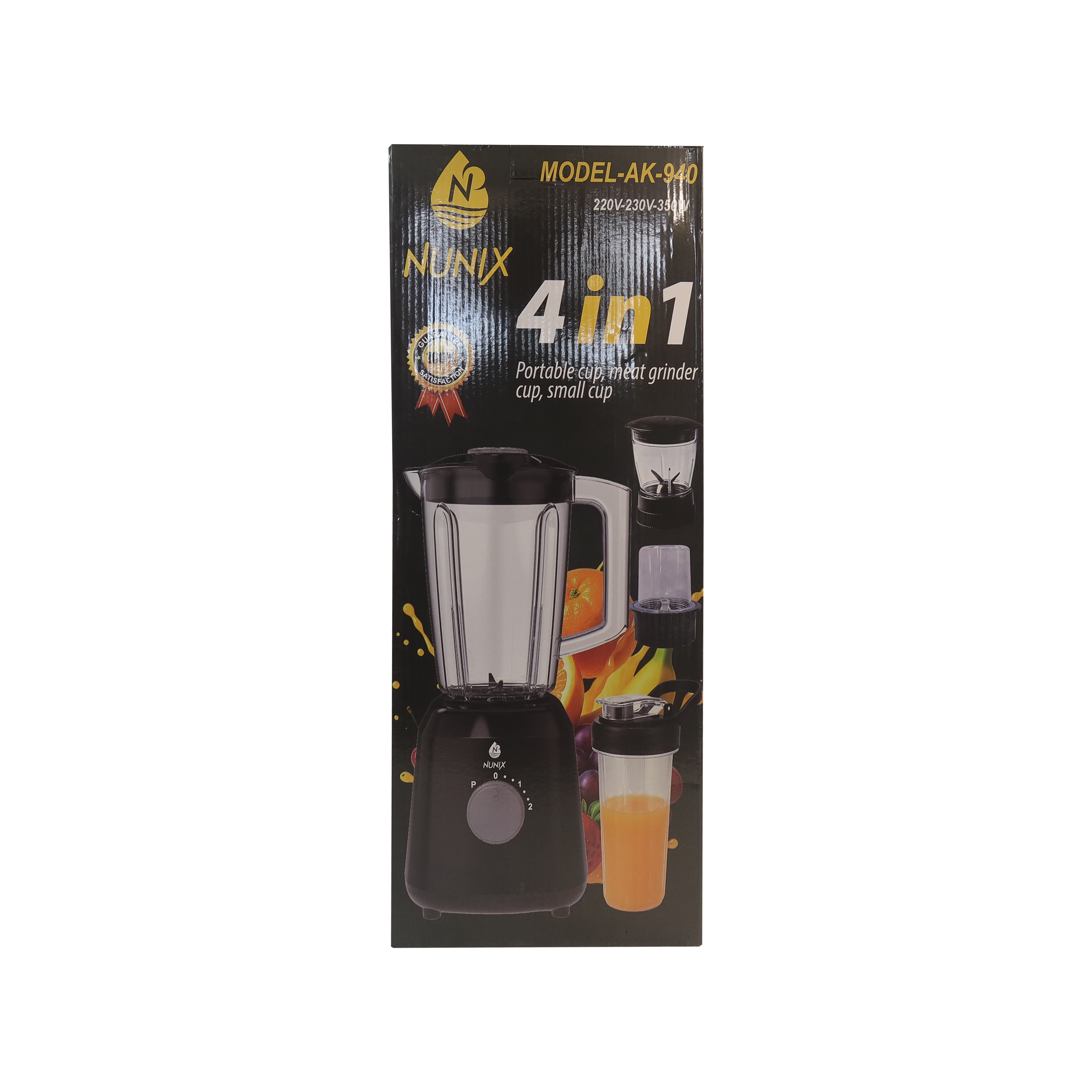 Nunix AK940 1.5L 4 IN 1 Blender Juicer Household Appliances With Grinder 【Hot】 Motor Stainless Steel
