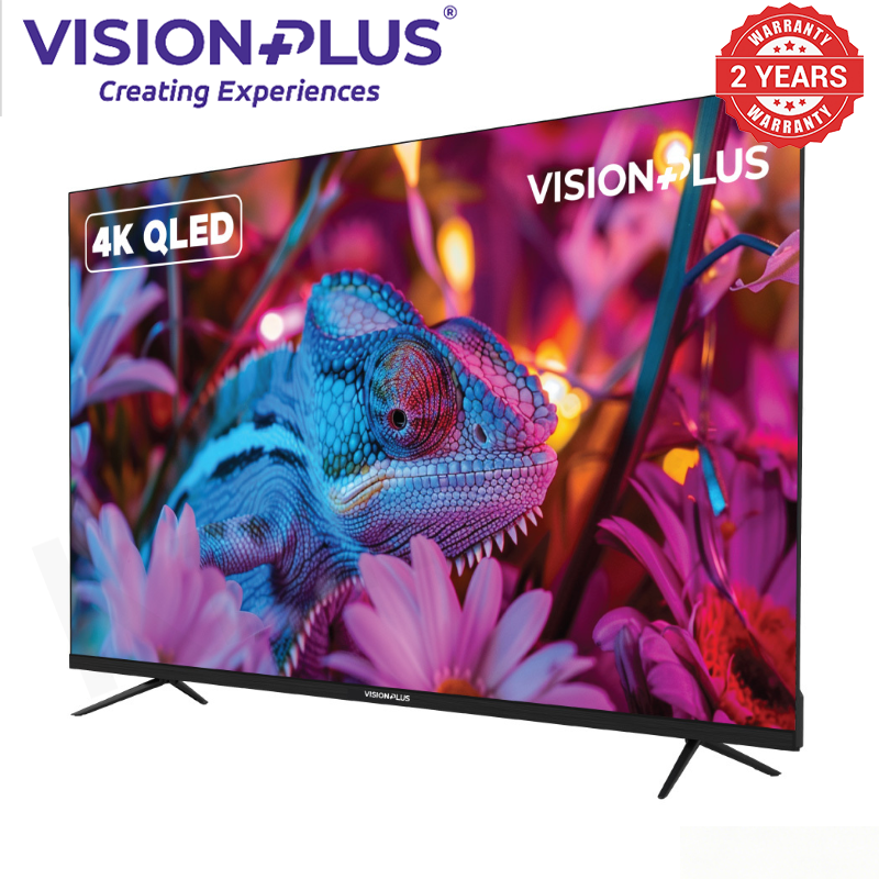 Vision Plus 50 Inch VP8850QV QLED 4K Smart TV  Vidaa OS Free Wall Mount Bluetooth Dolby Audio Two year Warranty