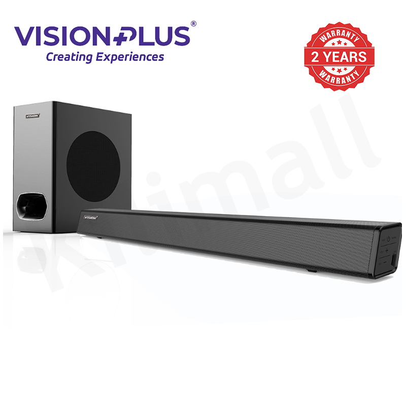 Vision Plus VP2120SB Sound Bar Pro 160W Wireless 2.1 Channel Subwoofer Dolby Audio Bluetooth Home Speaker Two Year Warranty