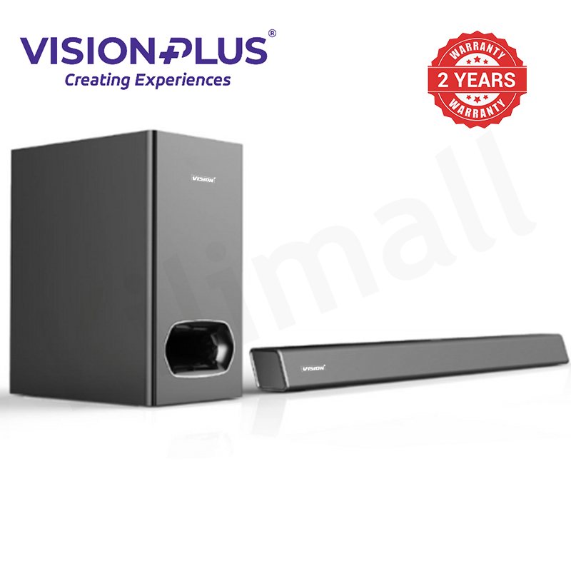 Vision Plus VP2120SB Sound Bar Pro 160W Wireless 2.1 Channel Subwoofer Dolby Audio Bluetooth Home Speaker Two Year Warranty