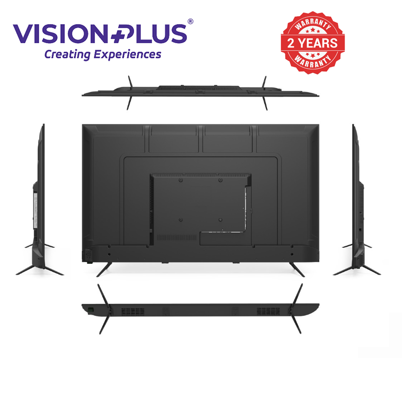 Vision Plus 43 Inch VP8843KV 4K Frameless Smart TV VIDAA V+ OS DLED Dolby Audio Netflix YouTube Energy Saving Two Year Warranty For Home Living Room