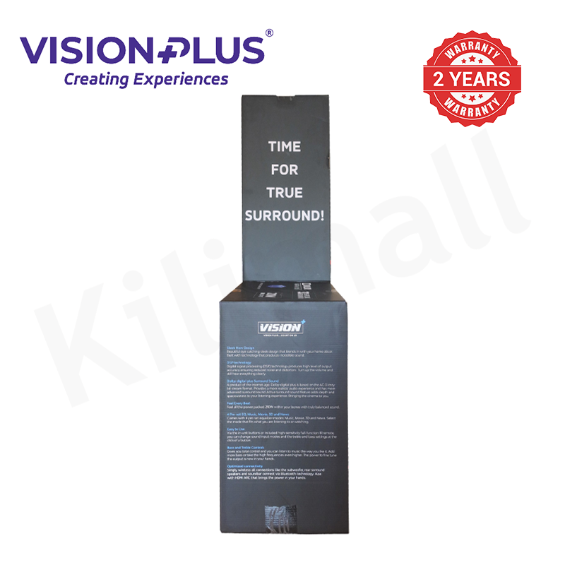 Vision Plus SoundBar 210W 5.1 CH VP5120SB Surround System Bar Wireless Speaker System Dolby Audio 2 Years Warranty