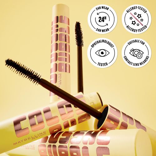 Maybelline Colossal Bubble™ Washable Mascara, Volumizing & Lengthening Formula, Inflator Brush for Separated Sleek Lashes, Blackest Black, 0.33 fl oz