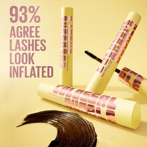 Maybelline Colossal Bubble™ Washable Mascara, Volumizing & Lengthening Formula, Inflator Brush for Separated Sleek Lashes, Blackest Black, 0.33 fl oz
