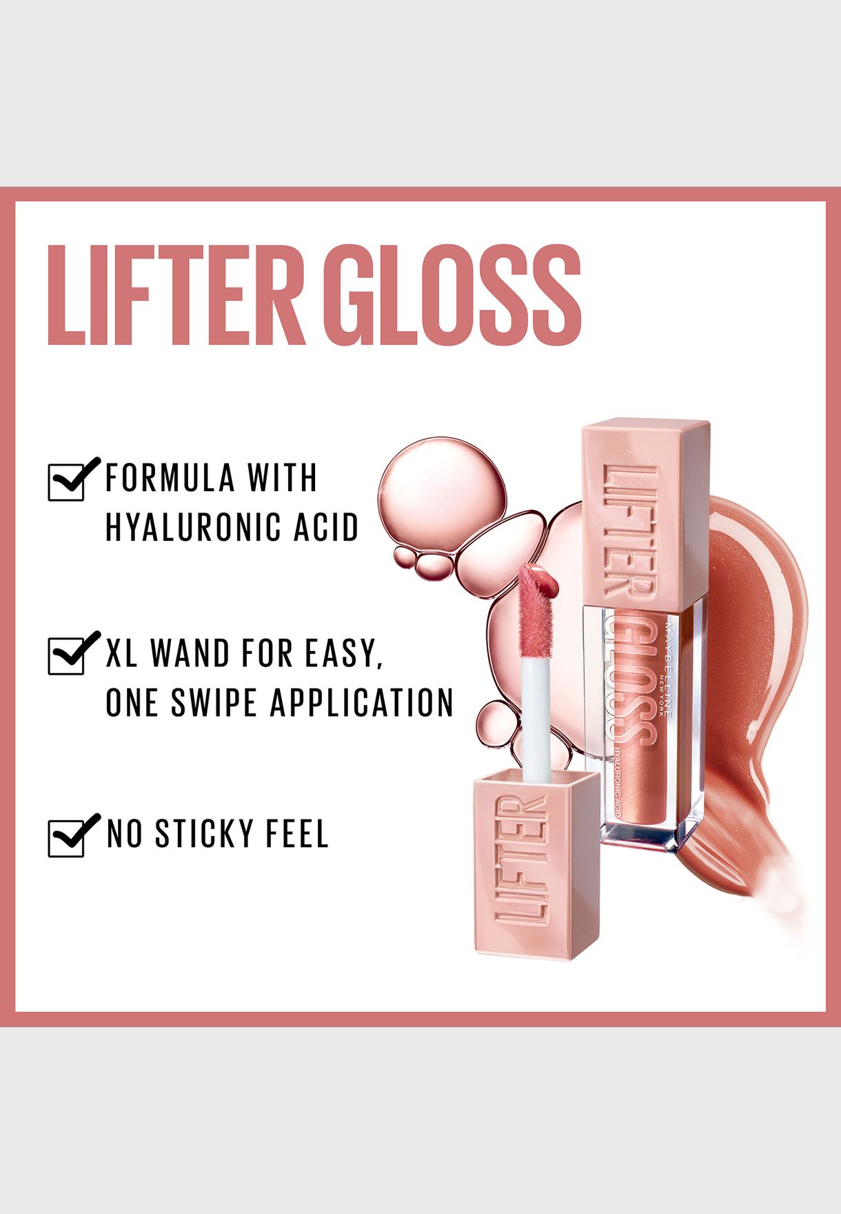 Maybelline Beginner Makeup Essential Kit(Maybelline Lifter Gloss Plumping Lip Gloss 005 Petal + Colossal Bubble Washable Volumizing Mascara Blackest Black)