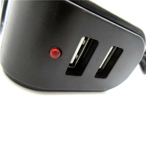 Dual USB 5V 3.1A Car Charger with 2 Cigarette Lighter Socket For Phone/GPS/PDA