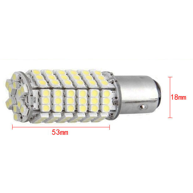 2X 1157 120SMD Car Turn Signal Reversing Light Bulb LED White Interior Parking Light