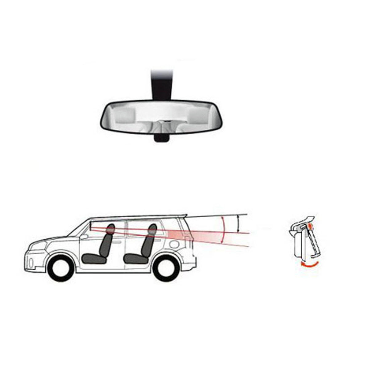 Universal Durable Car Rearview Mirror Monitor for Car Parking/Baby Monitor 60*200mm