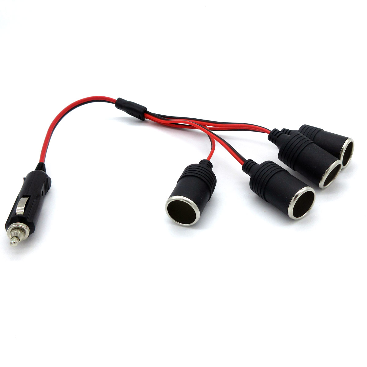 New 4 Ways Triple Car Cigaretter Lighter Splitter Female Socket Piug Power Adapter Connector