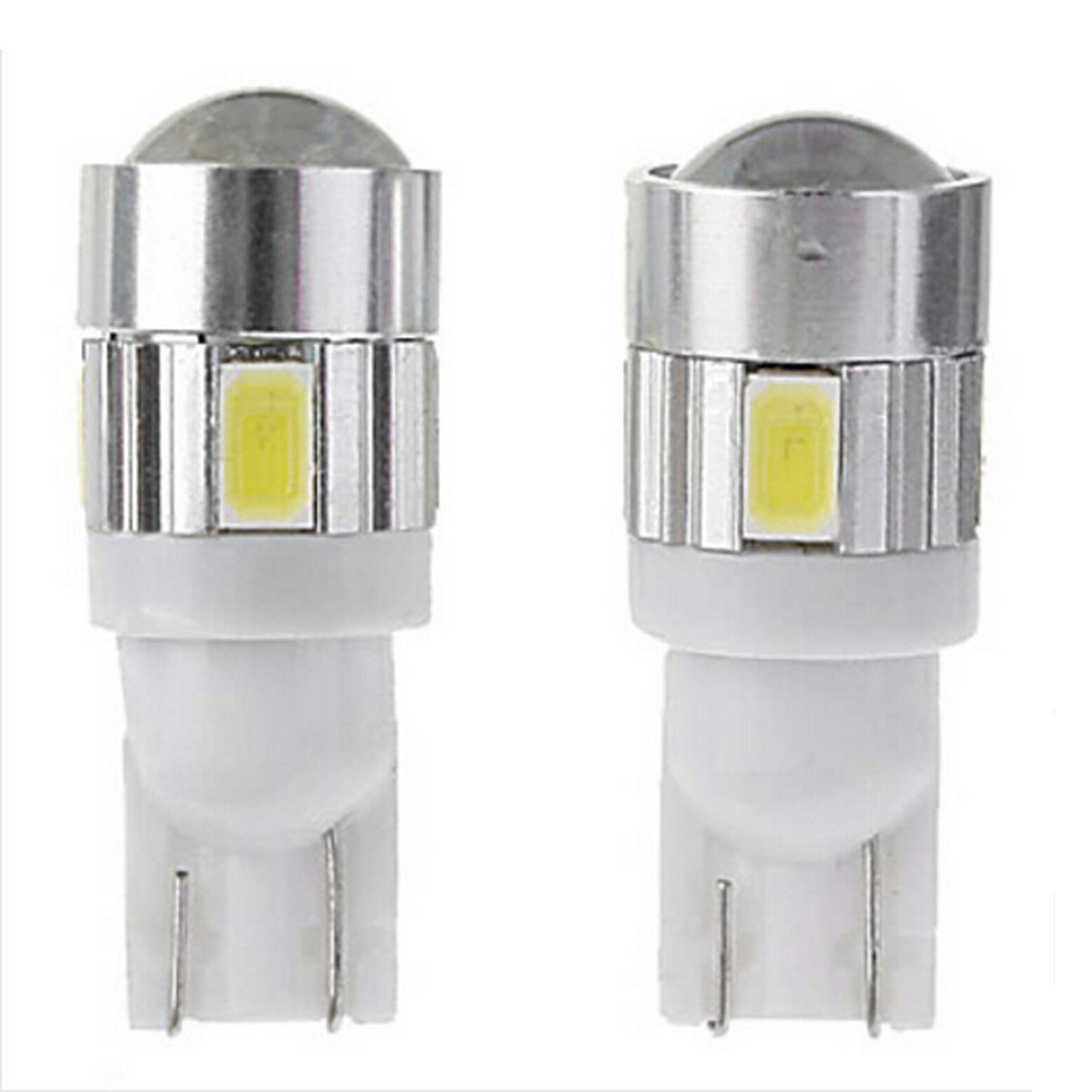 T10 W5W 194 5630 6SMD 6LED 6 Smd Led Wedge Auto Car Projector Lens Light Bulb Parking Light