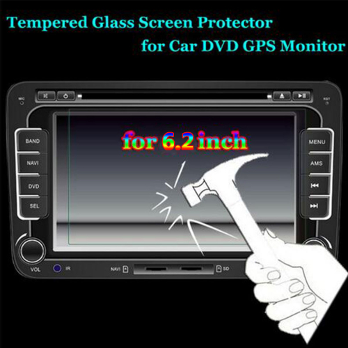 6.2 Inch 2.5D Edge Tempered Glass Screen Protector Cover for Car DVD GPS LCD Cover Guard