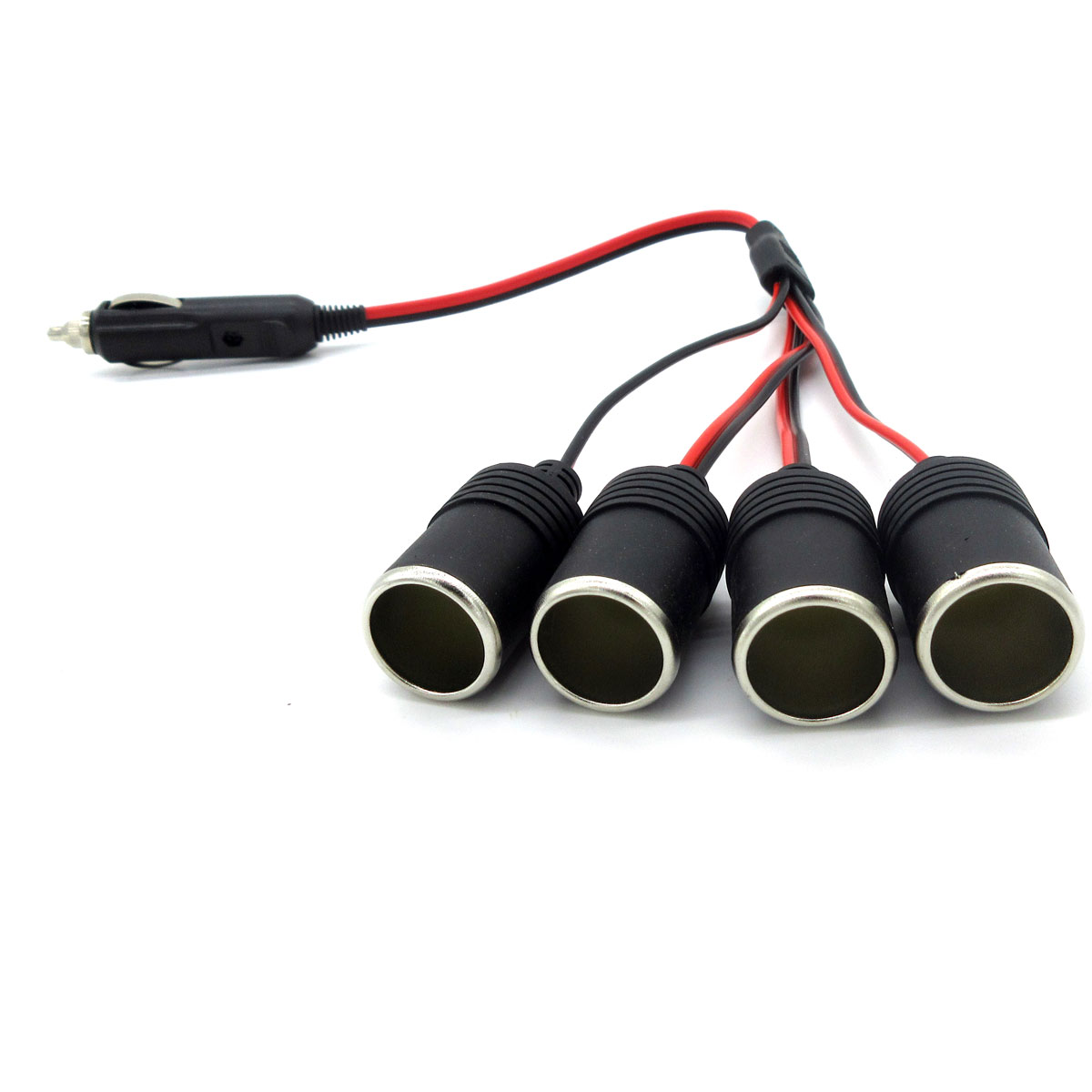 New 4 Ways Triple Car Cigaretter Lighter Splitter Female Socket Piug Power Adapter Connector