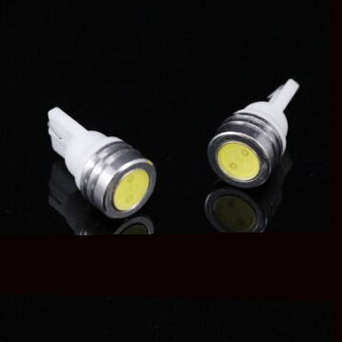 2X Universal 12V T10 1W White Led  Car Wide Light /Auto Reverse Light