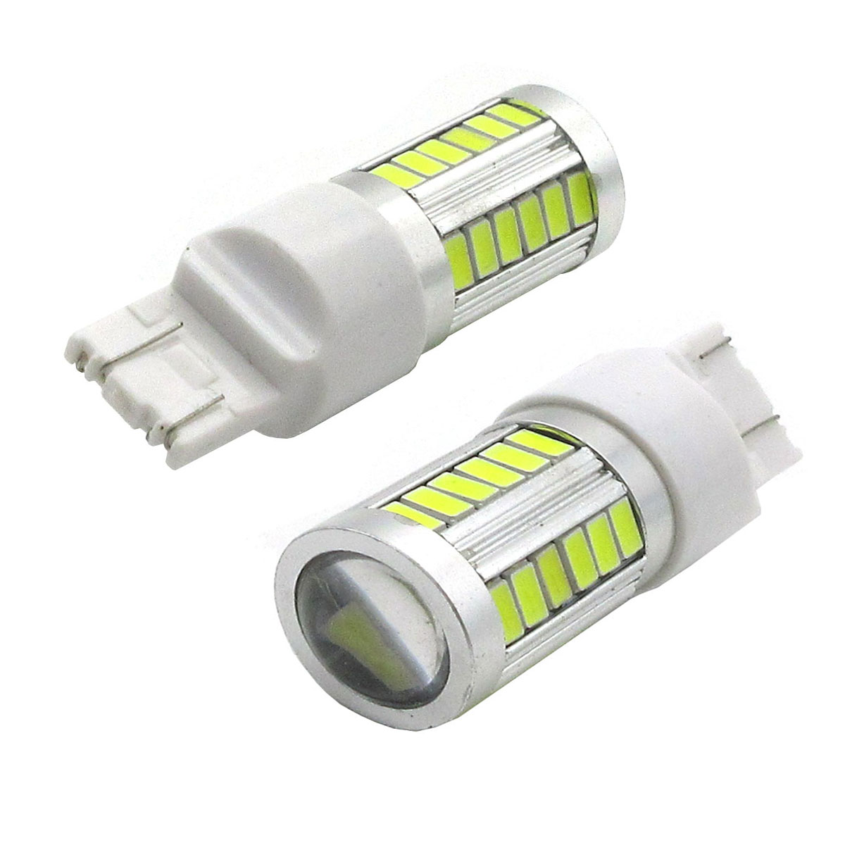 2x T20 5630 33SMD White High Power LED Light Bulbs Car Driving Light Stoplight Brake light