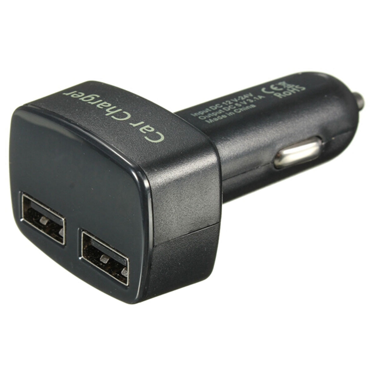 4 in 1 Car Charger Dual DC 5V 3.1A USB Voltage Current Meter Tester Adapter Digital LED Display