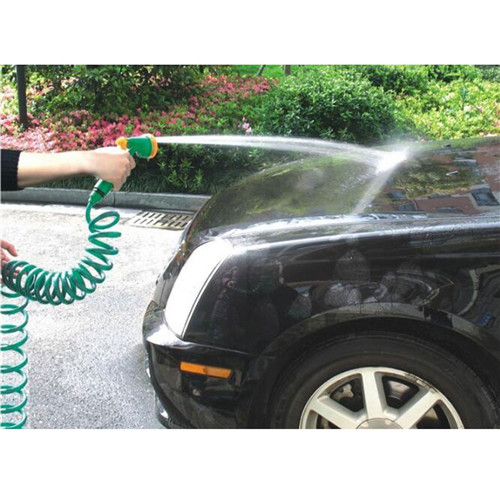 10m High Pressure Car Wash Gun Green/Blue Flexible Telescopic Spring Spray Gun Garden Water
