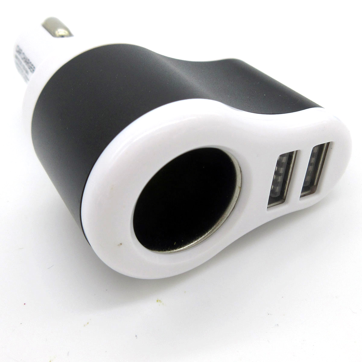 Black Fashion 3.1A Dual USB Car Charger with Cigaretter Charger Adapter for Phone MP3 PC Charger