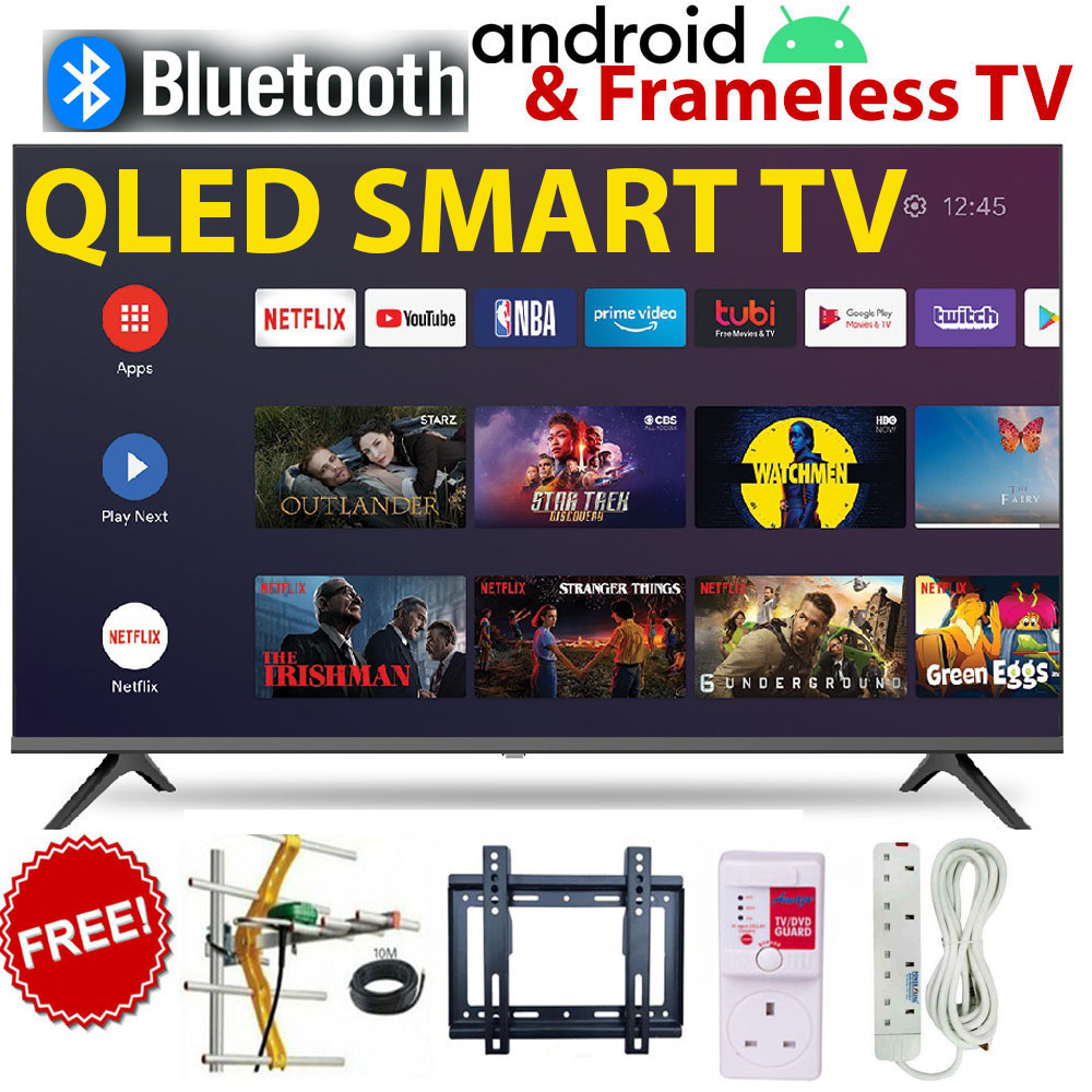 VITRON 32" Inch QLED Smart TV,HTC3288QS BLUETOOTH-Enabled TV, FRAMELESS TELEVISION  Smart Android 14.0 TV Inbuilt Decoder,Netflix,Youtube,GOOGLE APPSTORE,INBUILT Wi-Fi,2026 MODEL+FREE GIFTS
