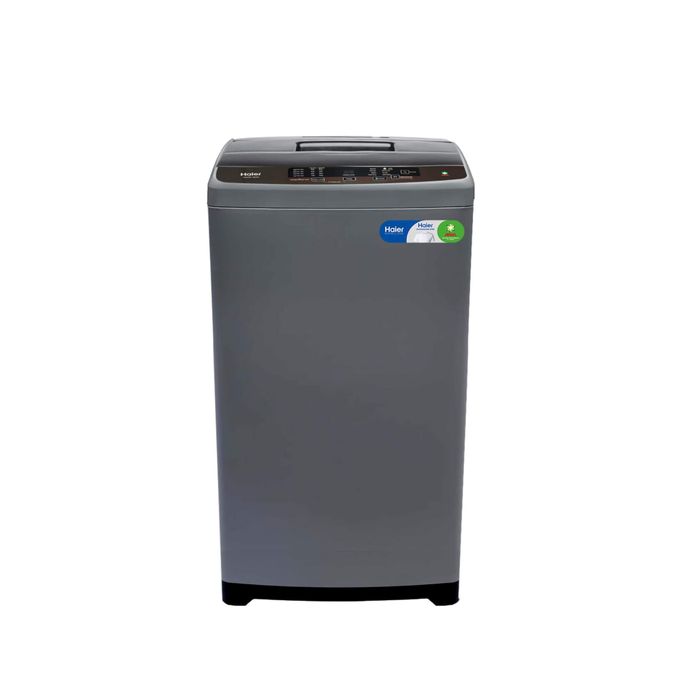 Haier HWM80-1269S6 8KG Fully Automatic Top Load Washing Machine, Smart Wash Programs, Powerful Motor, Energy Efficient, Grey+5 Years Warranty