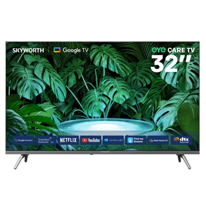 Skyworth 32 Inch FHD Smart Google TV 32E3500G , Full HD LED Television, Built-In WiFi, Bluetooth, Netflix, YouTube, Voice Assistant+7 FREE GIFTS(1 YEAR WARRANTY)