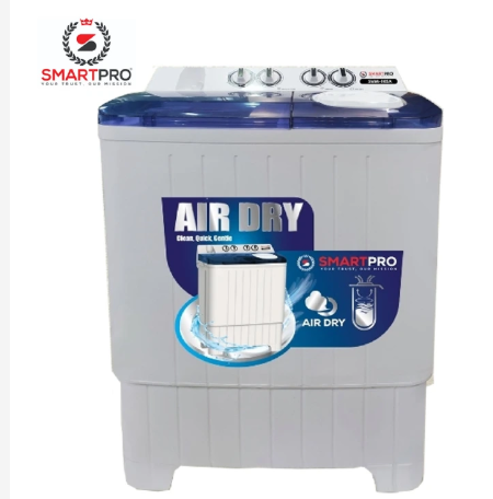 Smart Pro 8KG Twin Tub Washing Machine, Durable Top Load Design, Fast Wash & Spin (1YR Warranty)