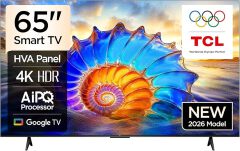 TCL 65" Inch TV 65V6D,4K UHD Smart Google TV, Dolby Vision, HDR10+ Bluetooth, Voice Control,2026 MODEL