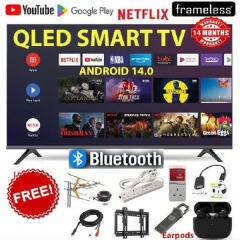[ TODAY OFFER ] VITRON HTC4300QFS 43" INCH FRAMELESS-BLUETOOTH-ENABLED  QLED FHD,1080P,SMART TV ANDROID 11 TV NETFLIX ,YOUTUBE TELEVISION INBUILT DECODER,BUILT-IN WIFI+8 FREE GIFTS+14 MONTHS WARRANTY