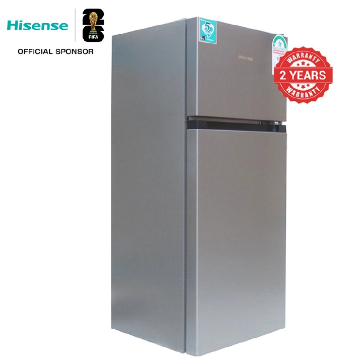 Hisense 120L Fridge ,Two Door, Low Power, Tempered Glass Shelves + 2 Years Warranty