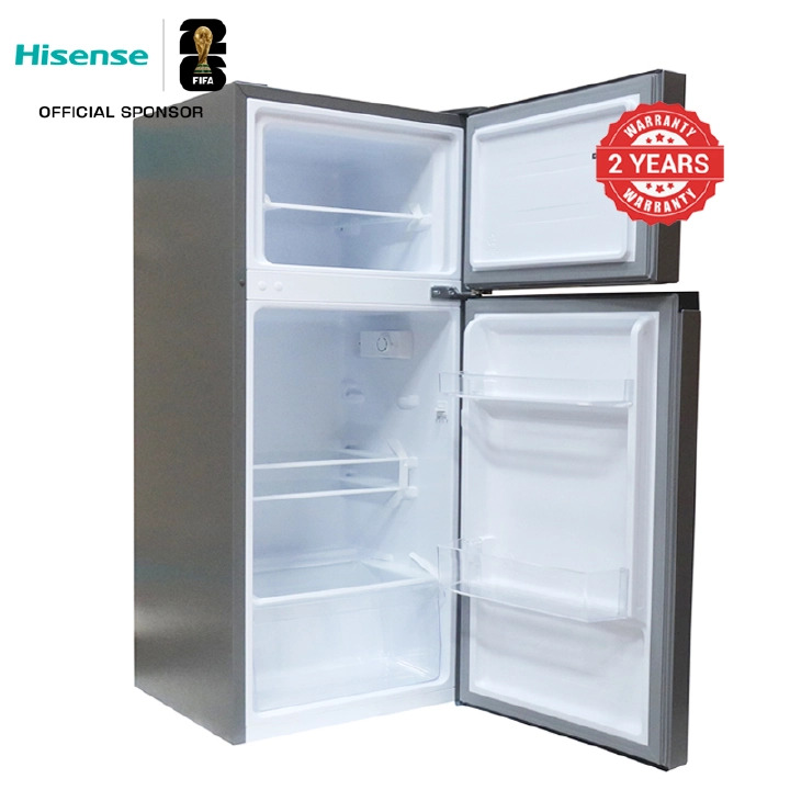 Hisense 120L Fridge ,Two Door, Low Power, Tempered Glass Shelves + 2 Years Warranty